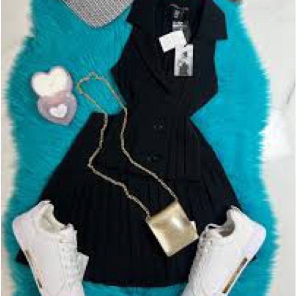 Sincerely Jules Black Mini Skirt & matching Vest